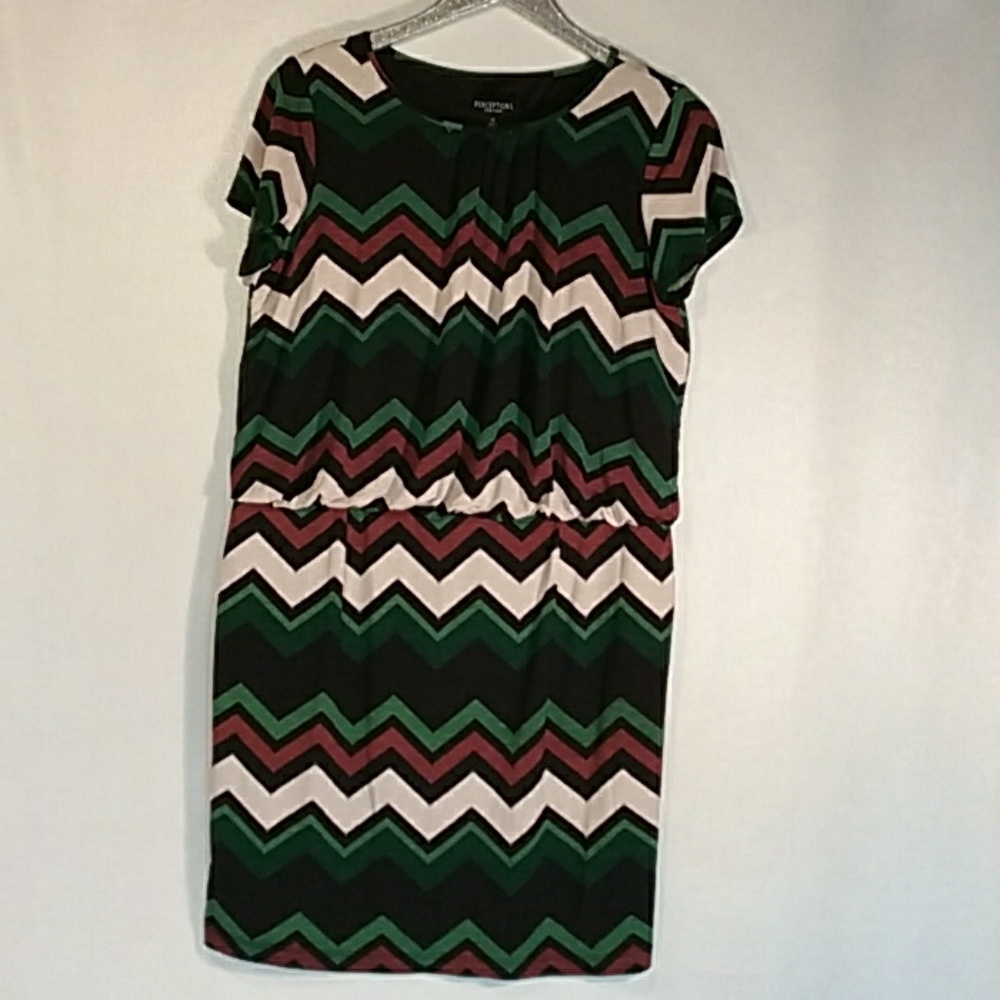Perceptions NewYork multicolor print dress size 14